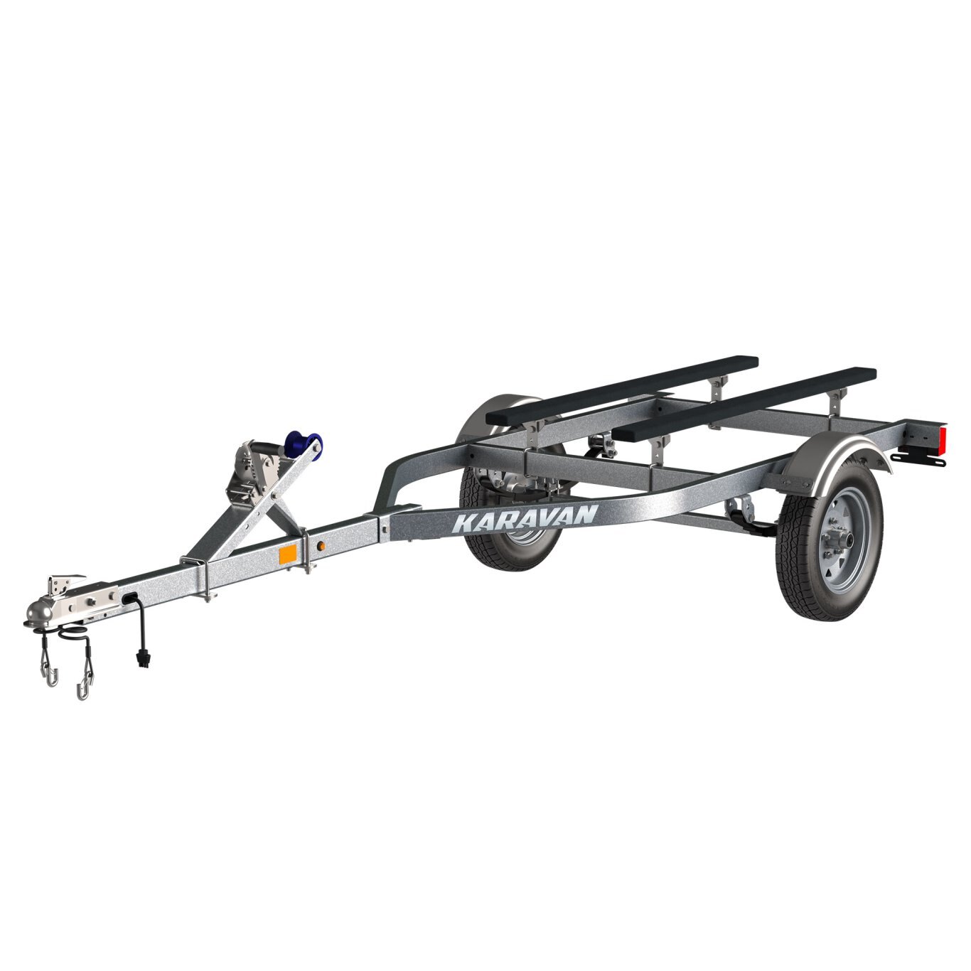 Karavan Single Watercraft Steel Trailer WCE125046LB WITH ALUMINUM RIMS & 1000LBS TONGUE JACK