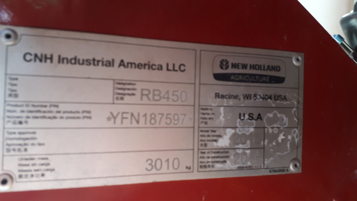 2015 New Holland Roll Belt 450