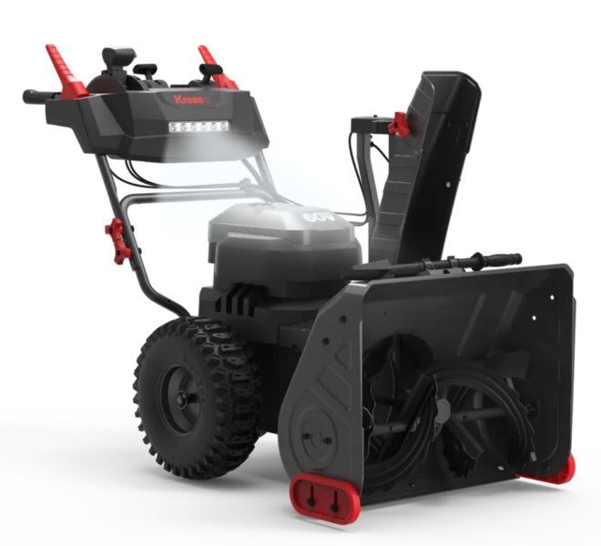 Kress 60V 24in 2 stage Self Propelled Snow Blower With 4 batteries