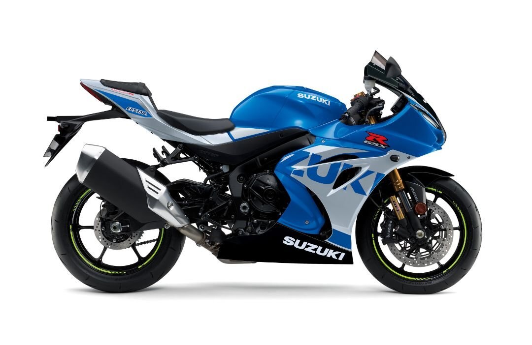 2023 Suzuki GSX R1000A Metallic Triton Blue Metallic Mystic Silver