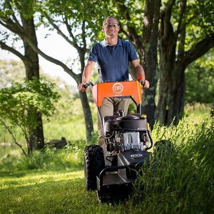 Dr power electric start field online and brush mower pro 20 hp