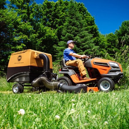 John deere riding 2024 mower leaf vacuum