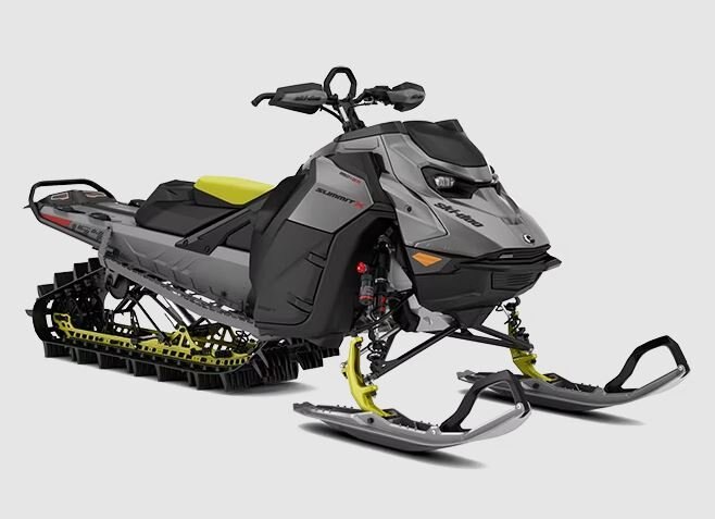 2025 Ski-Doo Summit X with Expert Package Rotax® 850 E-TEC® Turbo R 154 PowderMax X-Light 3.0 SHOT Monument Grey and Black