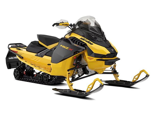 2025 Ski-Doo MXZ X Rotax® 600R E-TEC® 137 Ice Ripper XT 1.25 Neo Yellow and Black