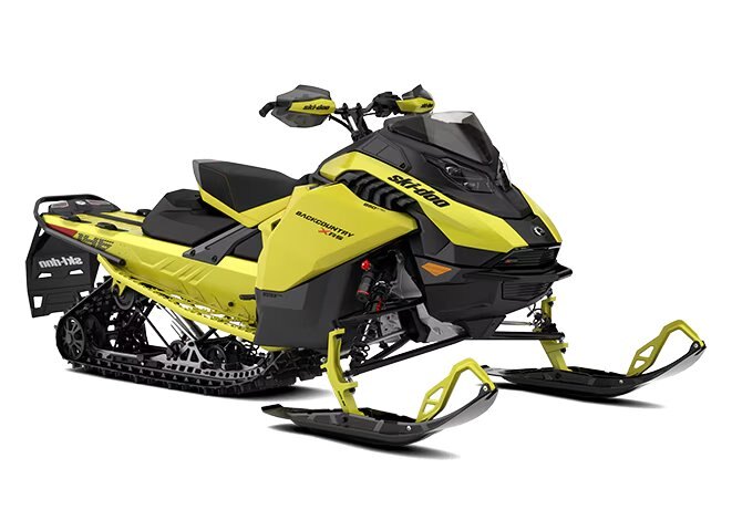 2025 Ski-Doo Backcountry X-RS Rotax® 850 E-TEC® 146 PowderMax 2.0 E.S With Touchscreen Flare Yellow and Black