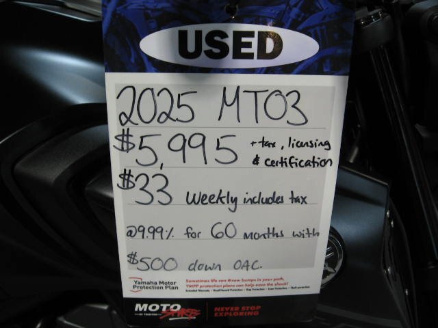 As new 2025 MT 03 less than 100 kms