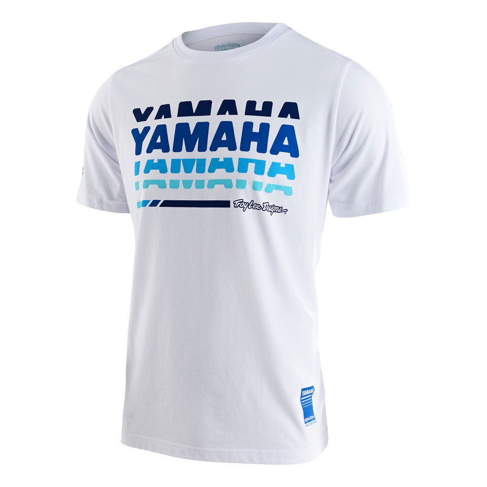 Yamaha Short Sleeve Repeat T shirt by Troy Lee® Medium white