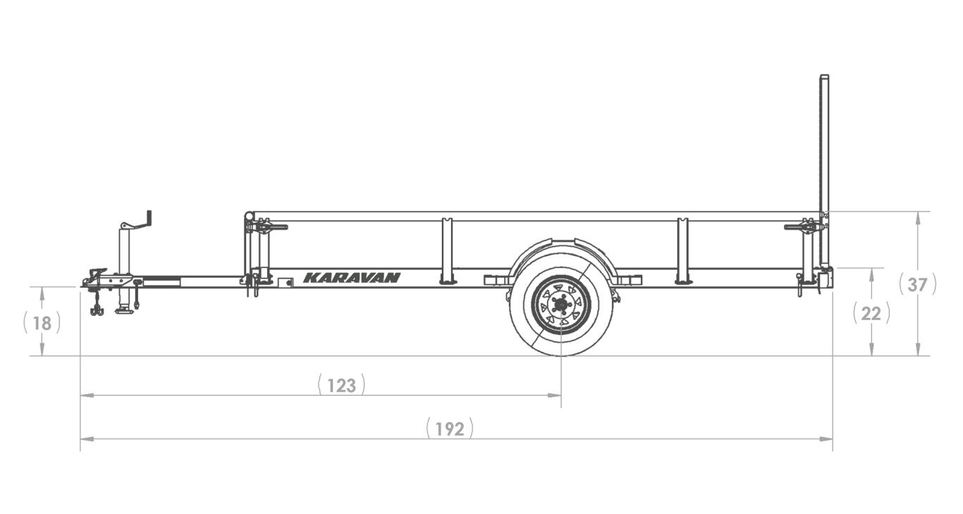 Karavan 6 x 12 ft. Steel Utility Trailer