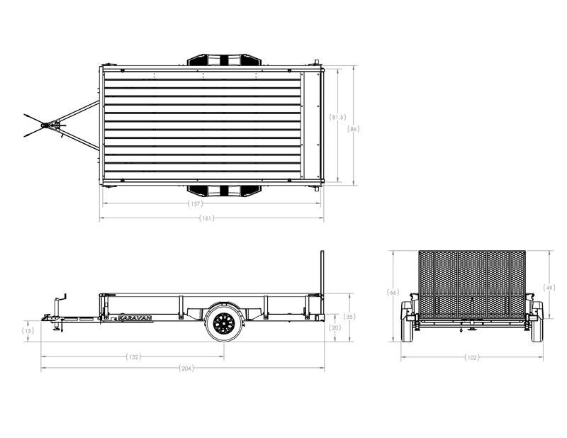 Karavan 6.8 x 13 ft. Steel Utility Trailer