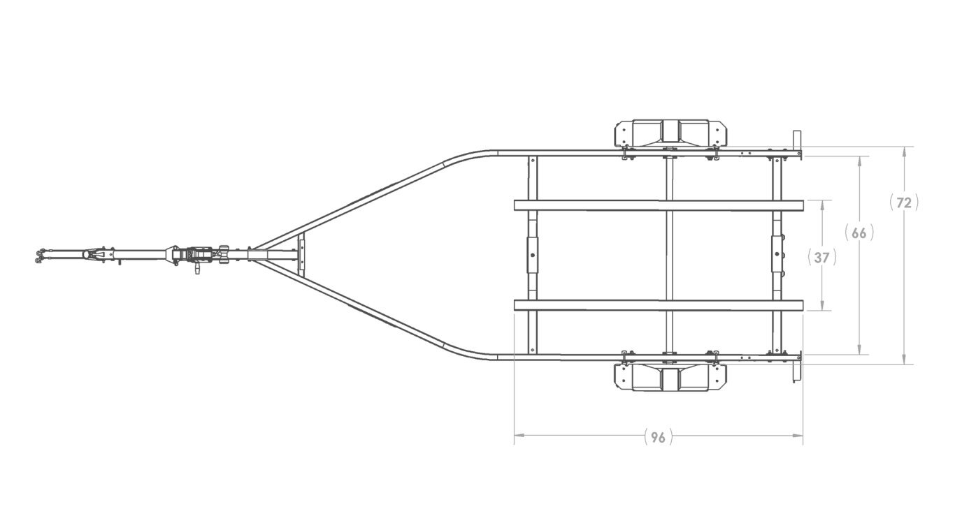 Karavan Single Axle1800# Bunk Trailer