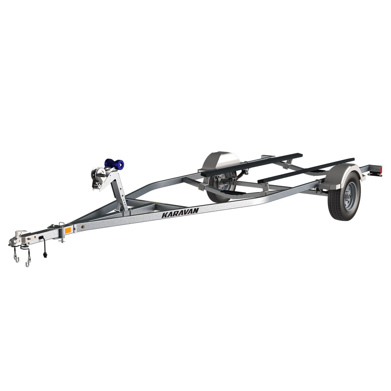 Karavan Single Axle1800# Custom Bunk Trailer