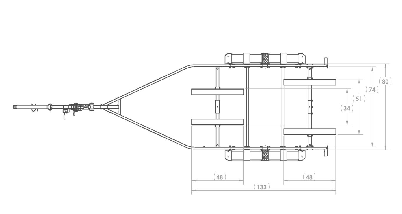 Karavan Tandem Axle 4800# Bunk Trailer
