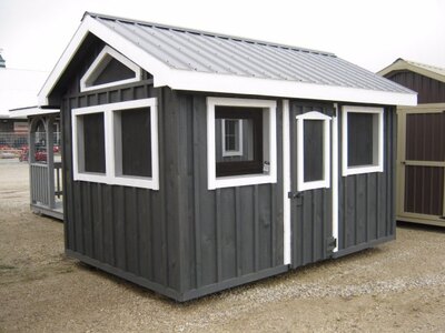 10x16 Shed with Porch & Railing