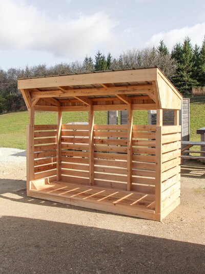 8-Foot Firewood Storage Shed