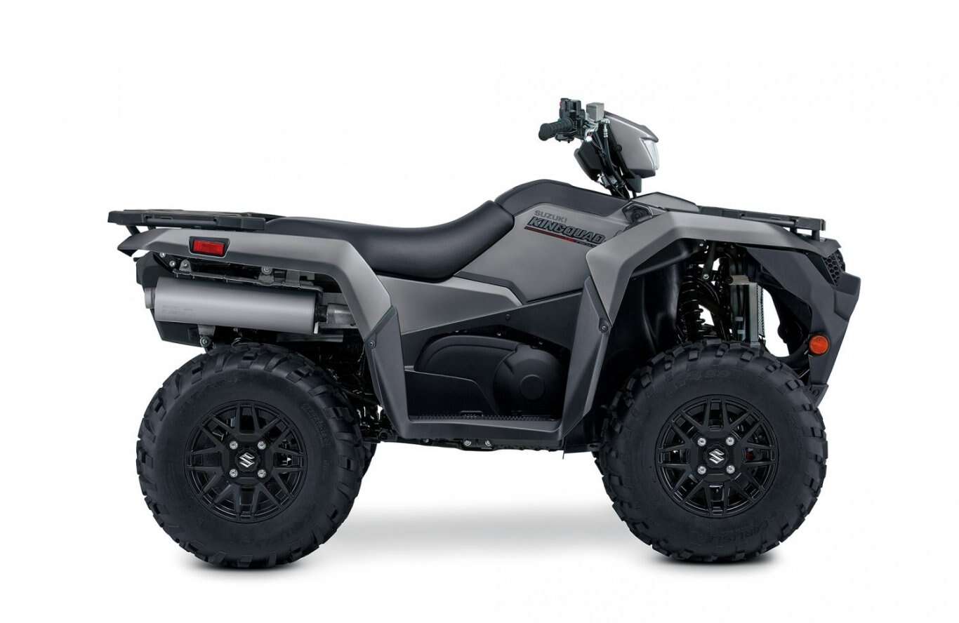 2022 Suzuki KingQuad 750XPZ Metallic Matte Rocky Gray, Black Mag Wheels