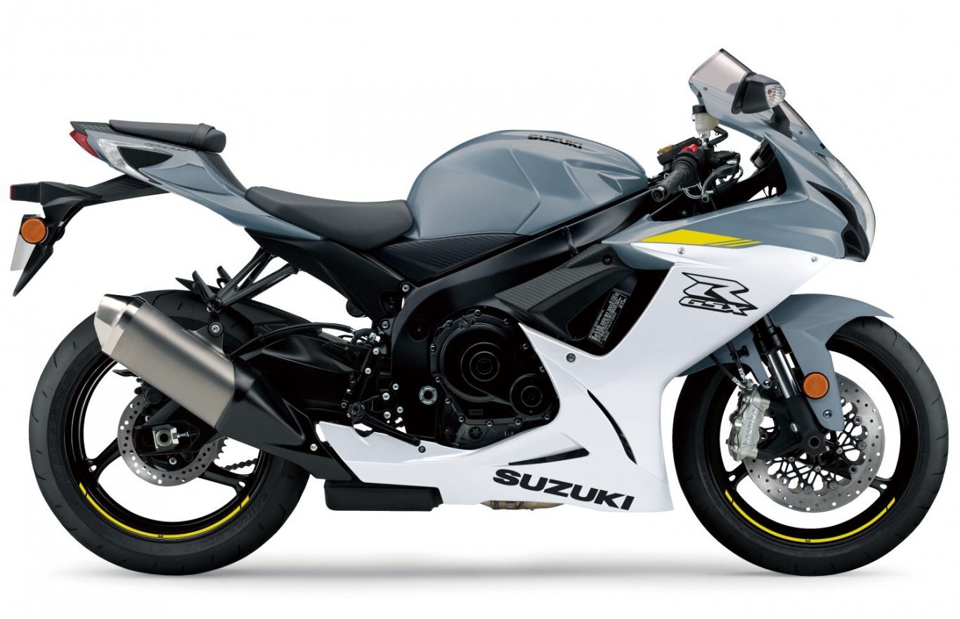 2022 Suzuki GSX-R600 Glass Mat Mechanical Gray / Pearl Brilliant White