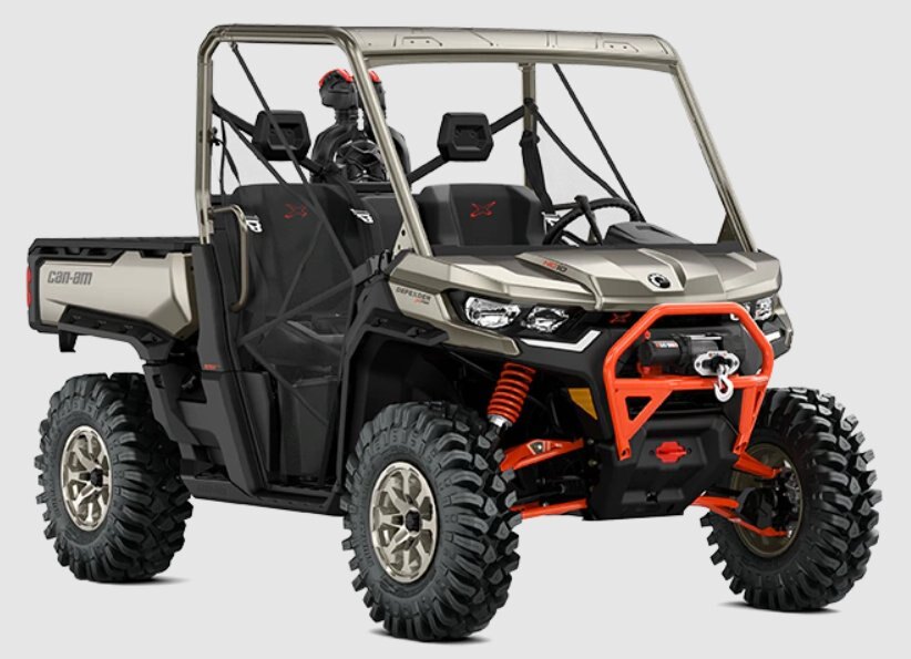 2023 Can-Am DEFENDER X MR Liquid Titanium & Magma Red