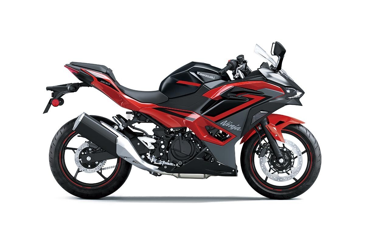 2025 Kawasaki NINJA 500 SE Passion Red / Metallic Flat Spark Black / Metallic Matte Dark Gray