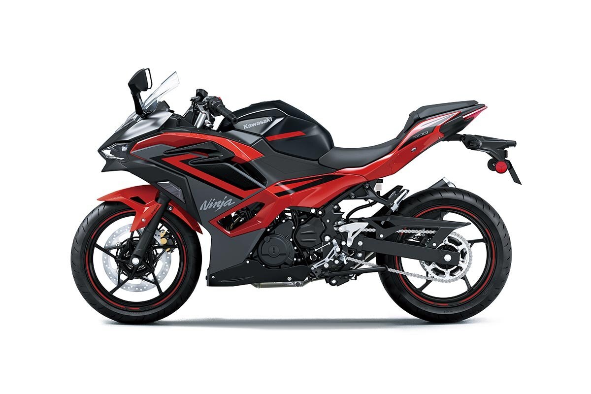 2025 Kawasaki NINJA 500 SE Passion Red / Metallic Flat Spark Black / Metallic Matte Dark Gray