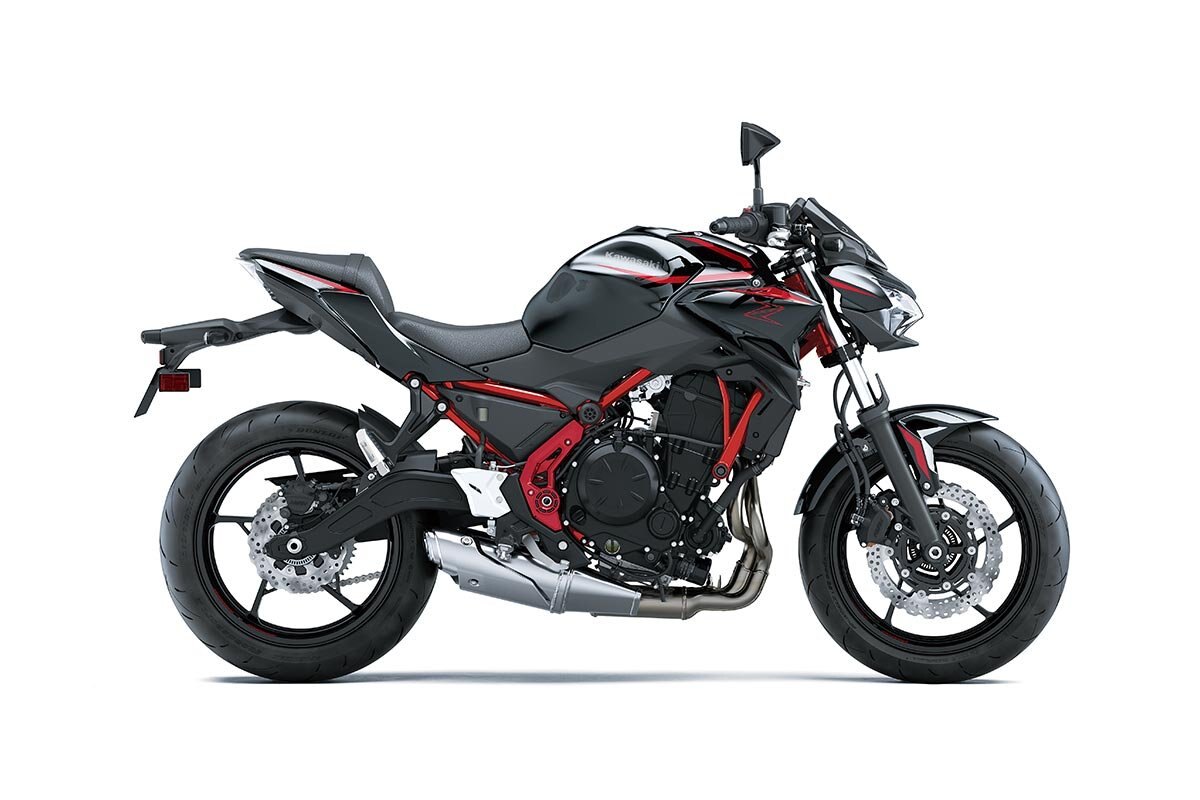 2025 Kawasaki Z650 Metallic Spark Black / Red