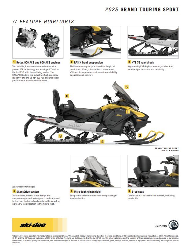 2025 Ski Doo Grand Touring Sport 900 ACE