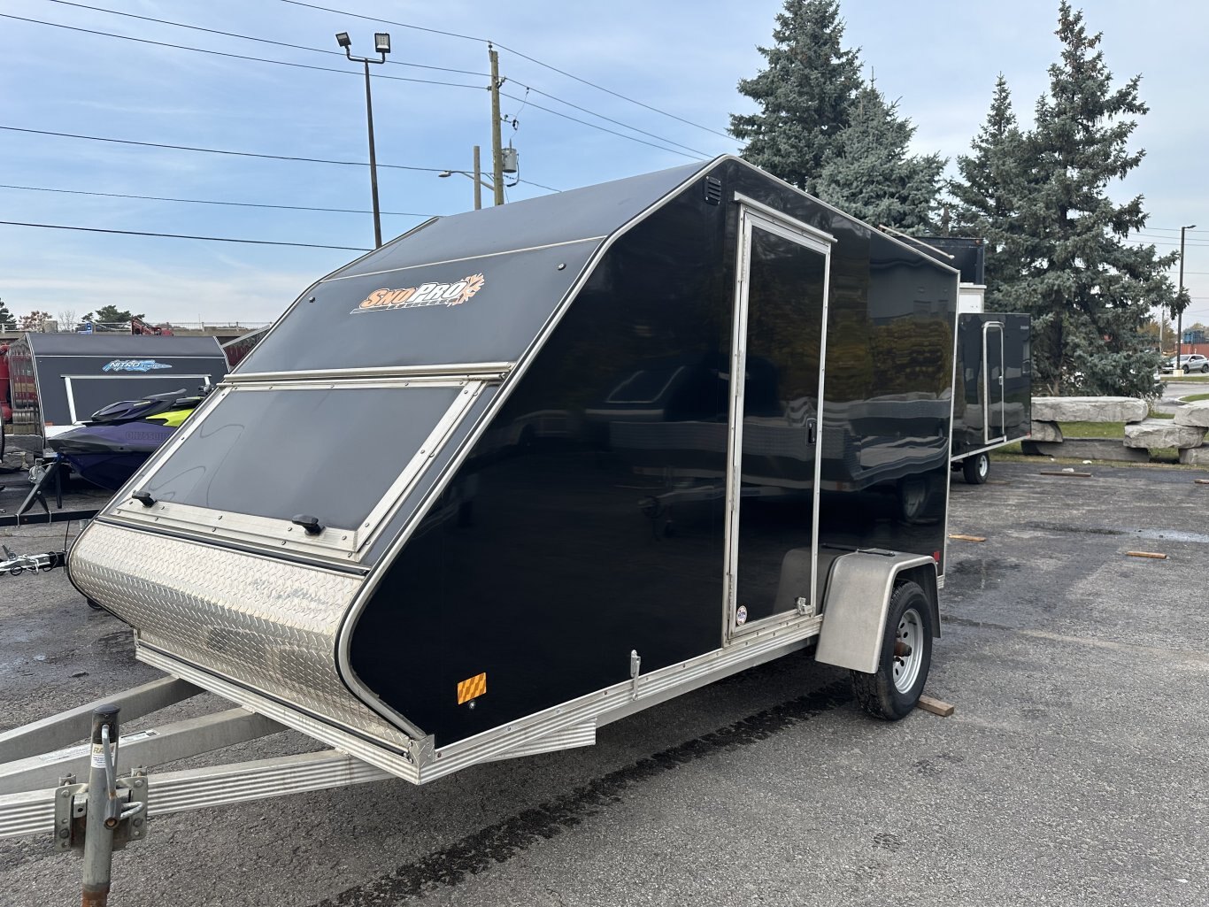 2022 Sno Pro Enclosed Hybrid Single Wide Snowmobile Trailer