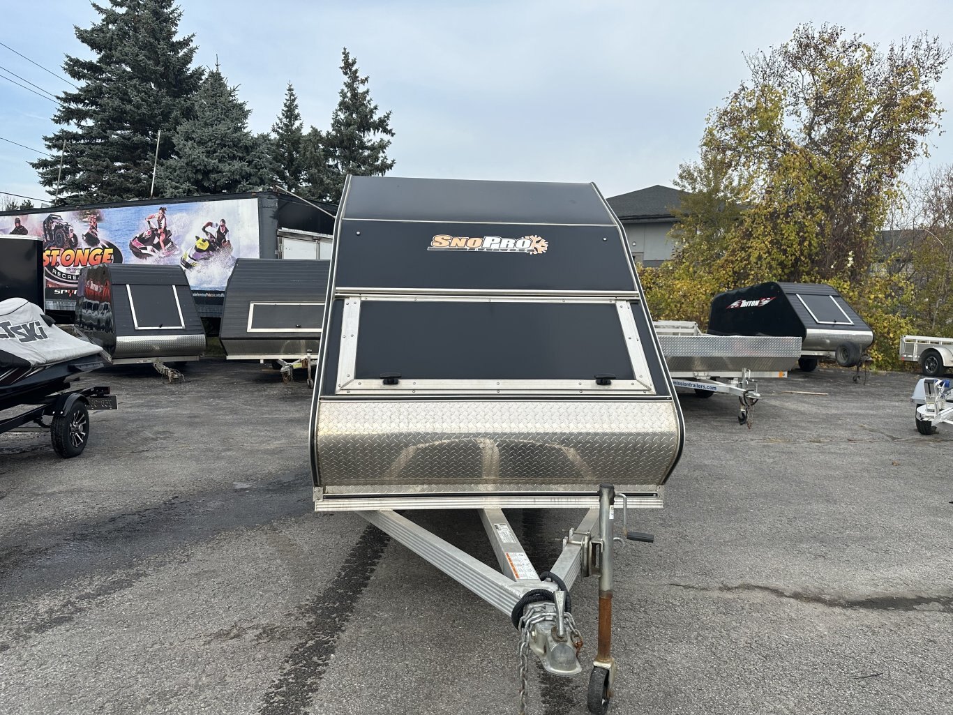 2022 Sno Pro Enclosed Hybrid Single Wide Snowmobile Trailer