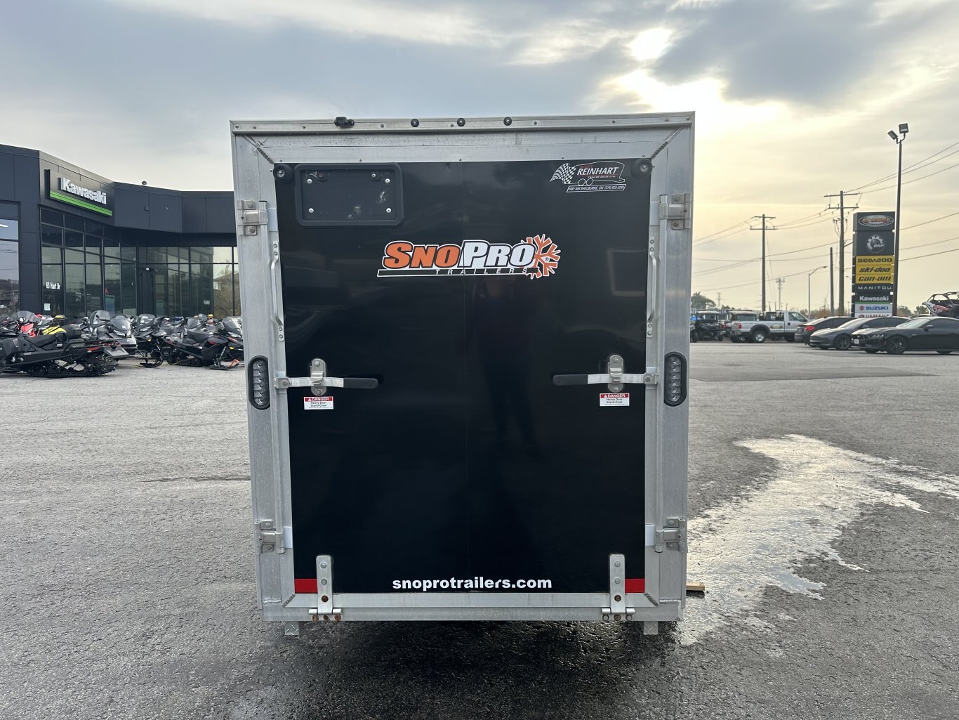 2022 Sno Pro Enclosed Hybrid Single Wide Snowmobile Trailer