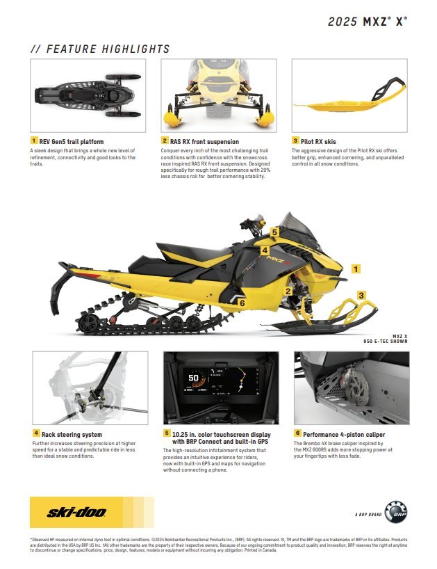 2025 Ski Doo MXZ X 850 137