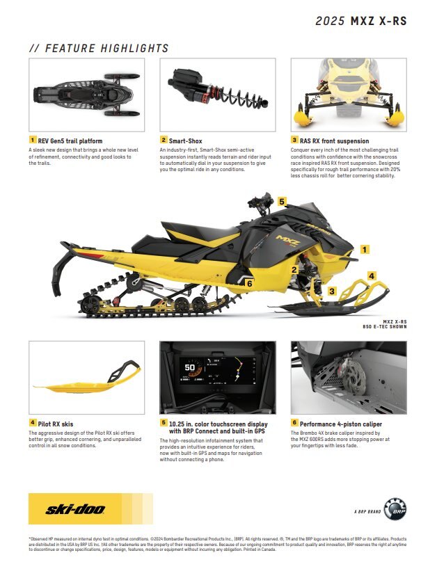 2025 Ski Doo MXZ XRS 850