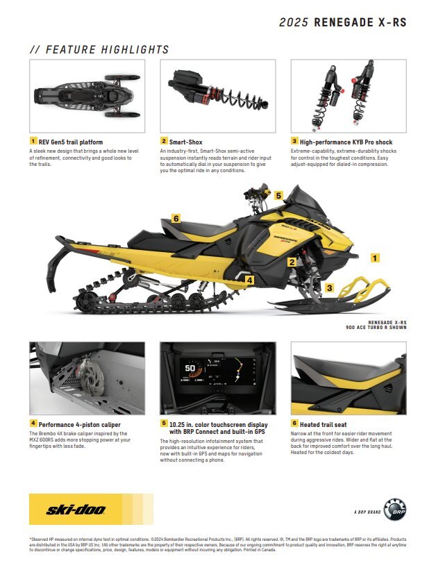 2025 Ski Doo Renegade XRS 900 Turbo R