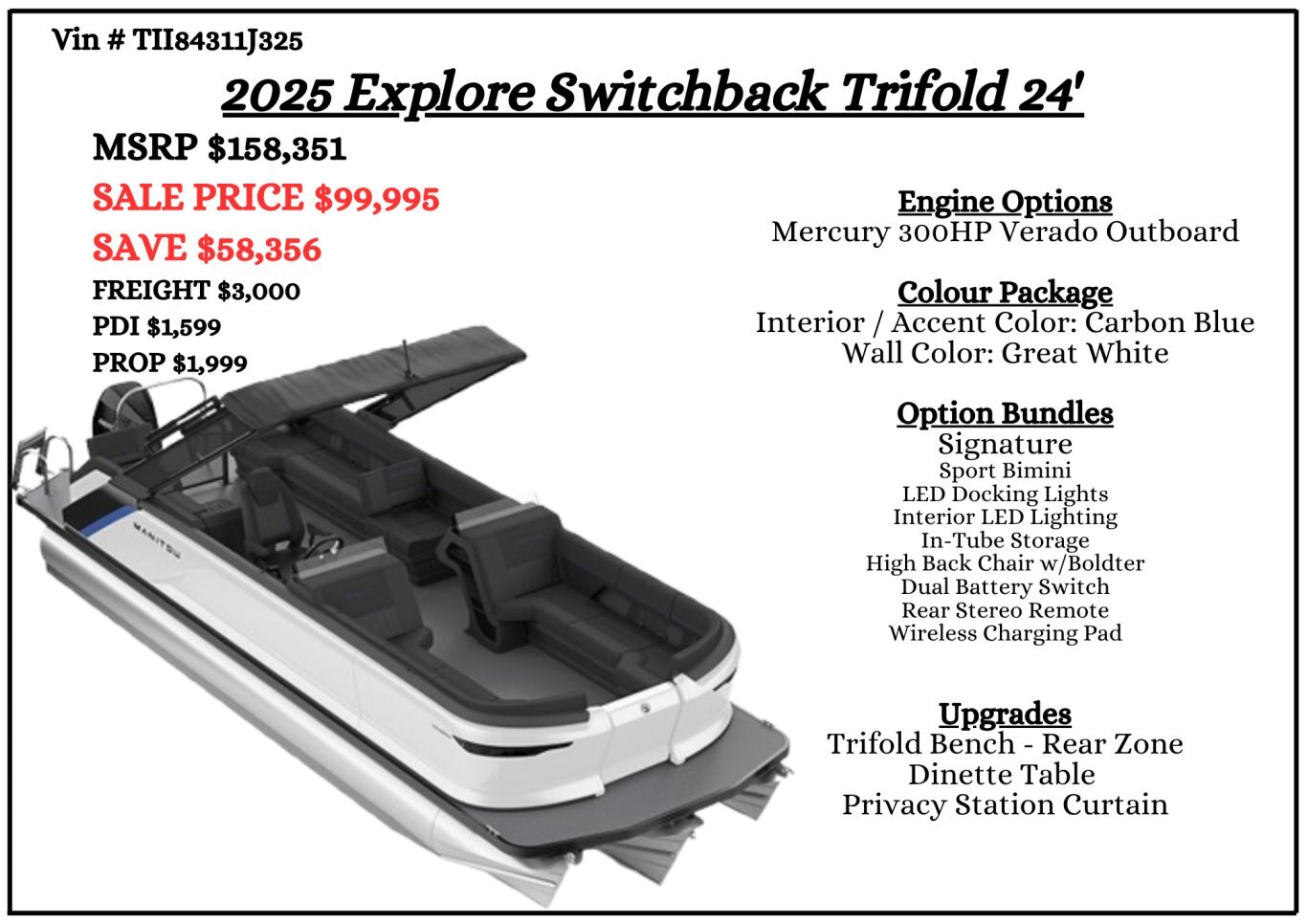 2025 Manitou Explore Switchback Trifold 24' 300HP