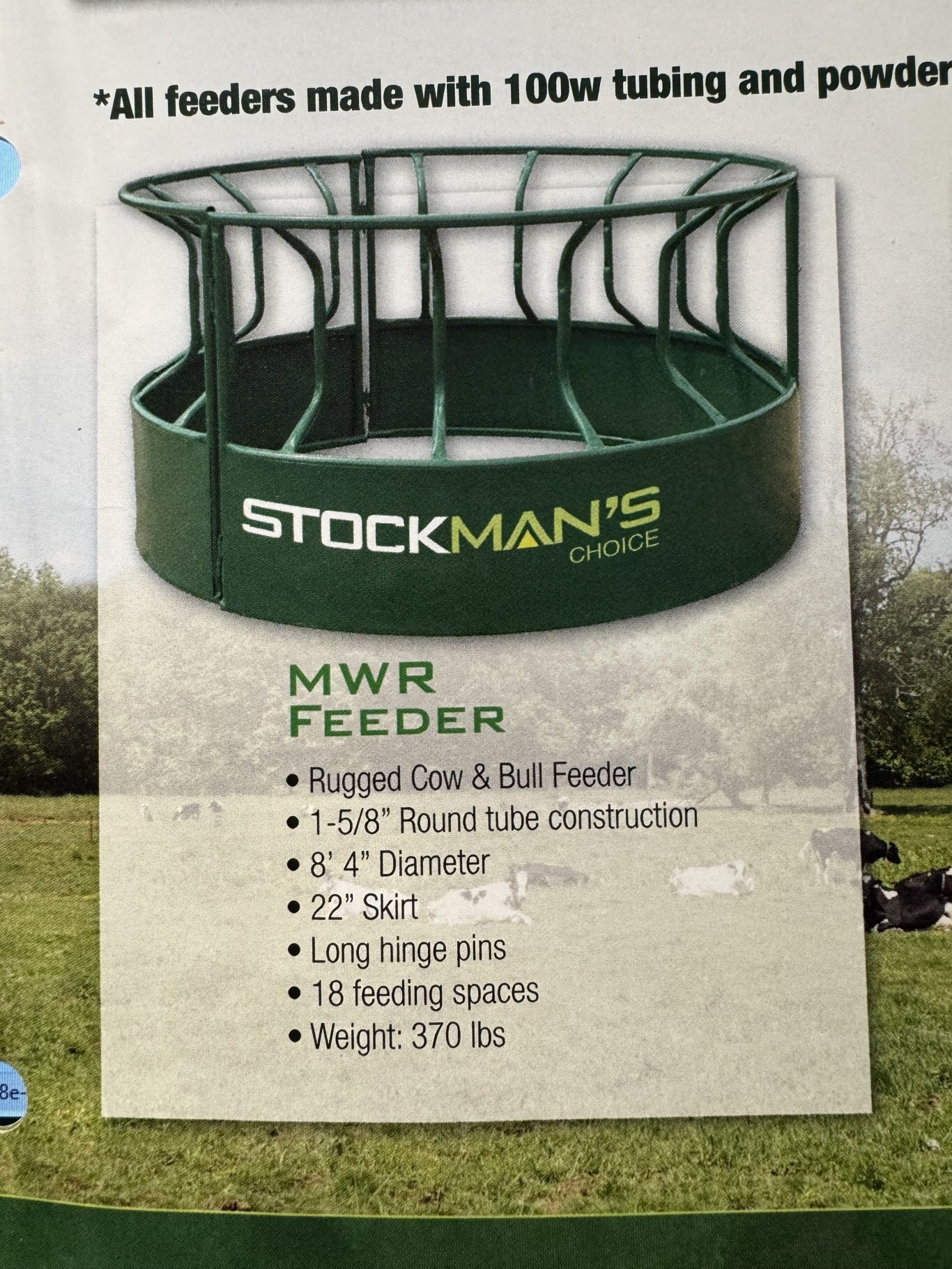 New MWR 3-Piece Hay Feeder