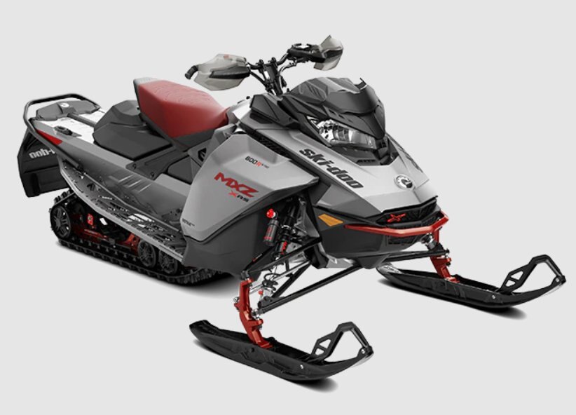 2023 Ski-Doo MXZ X-RS Rotax® 600R E-TEC® Platinum-Silver/Spartan-Red