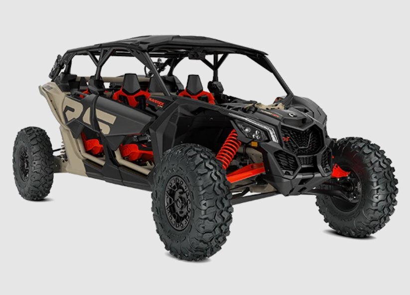 2023 Can-Am MAVERICK X3 MAX X RS TURBO RR 72 desert-tan-carbon-black-magma-red