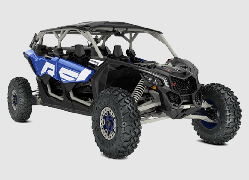 2023 Can-Am MAVERICK X3 MAX X RS TURBO RR 72 intense-blue-carbon-black-chalk-grey