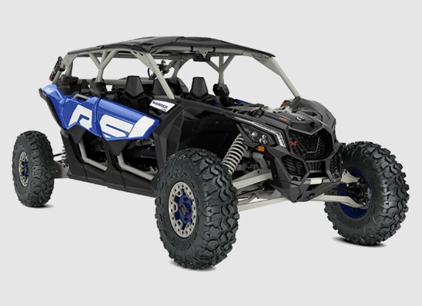 2023 Can-Am MAVERICK X3 MAX X RS TURBO RR WITH SMART-SHOX 72 intense-blue-carbon-black-chalk-grey