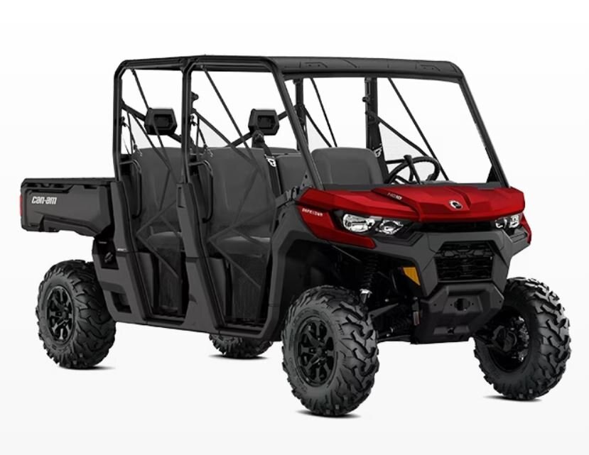 2024 Can-Am DEFENDER MAX XT 65 hp (59 lb-ft torque) Rotax HD9 V-twin engine Fiery Red