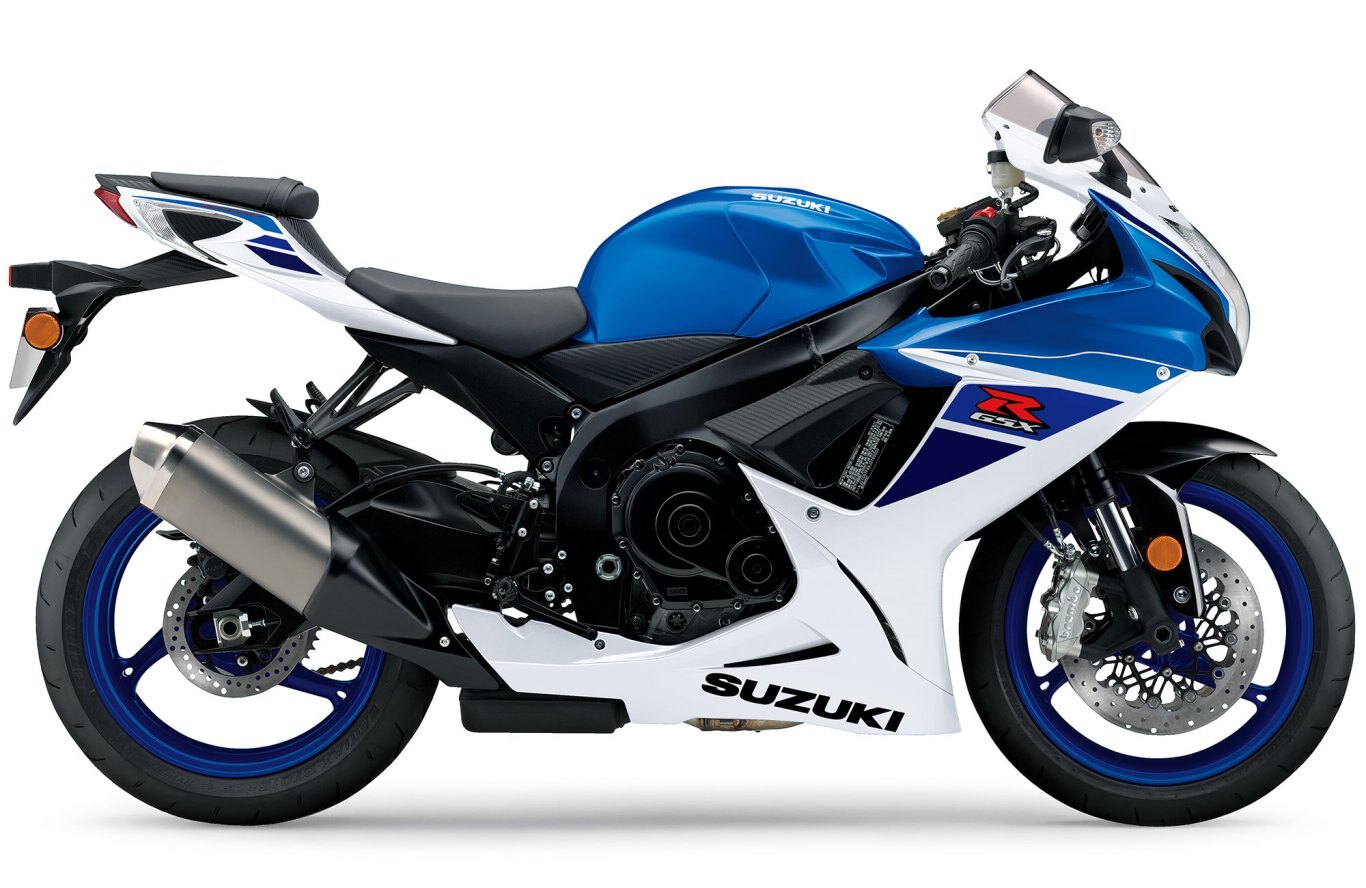 2024 Suzuki GSX-R600 Pearl Brilliant White / Metallic Triton Blue