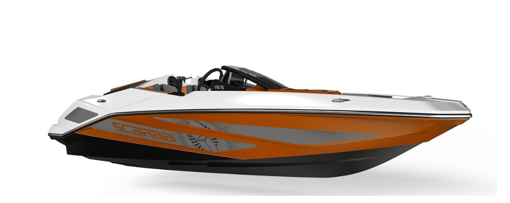 2025 Scarab 165 LX BLACK/AFTERBURNER ORANGE