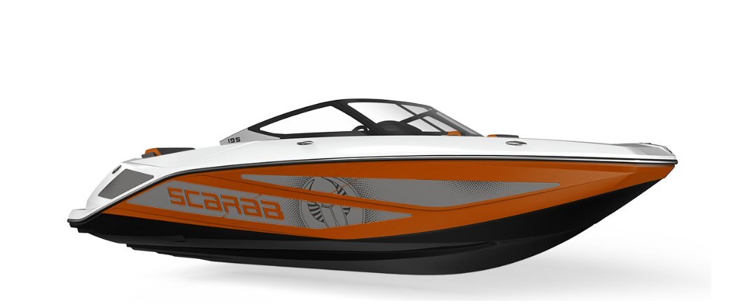 2025 Scarab 195 LX BLACK/AFTERBURNER ORANGE