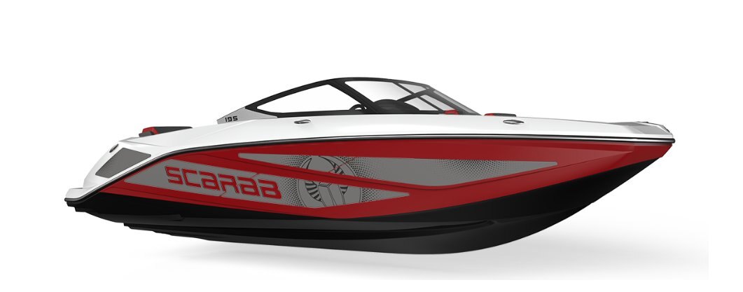 2025 Scarab 195 LX BLACK/CRIMSON RED