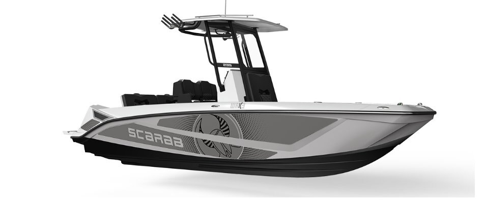 2025 Scarab 235 Open LX WAKE BLACK/PEARL GRAY