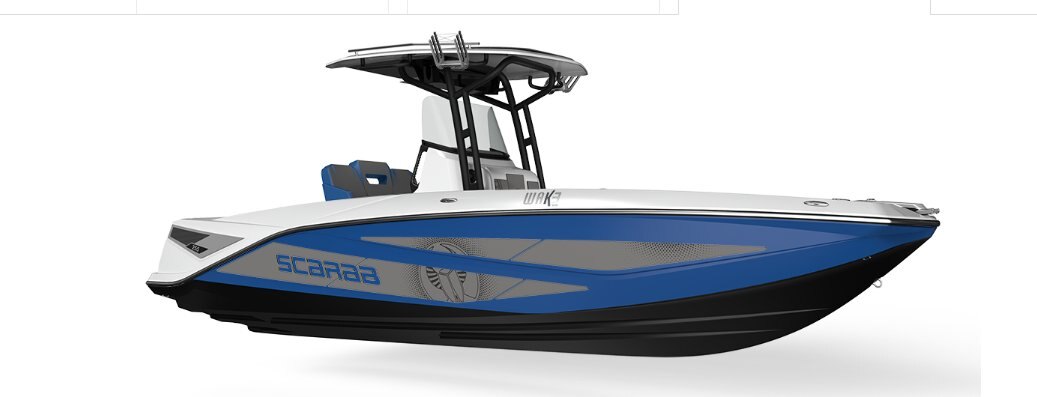 2025 Scarab 255 Open LX WAKE BLACK/DENIM BLUE