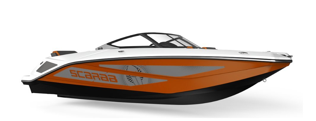 2025 Scarab 215 LX WAKE BLACK/CRIMSON RED