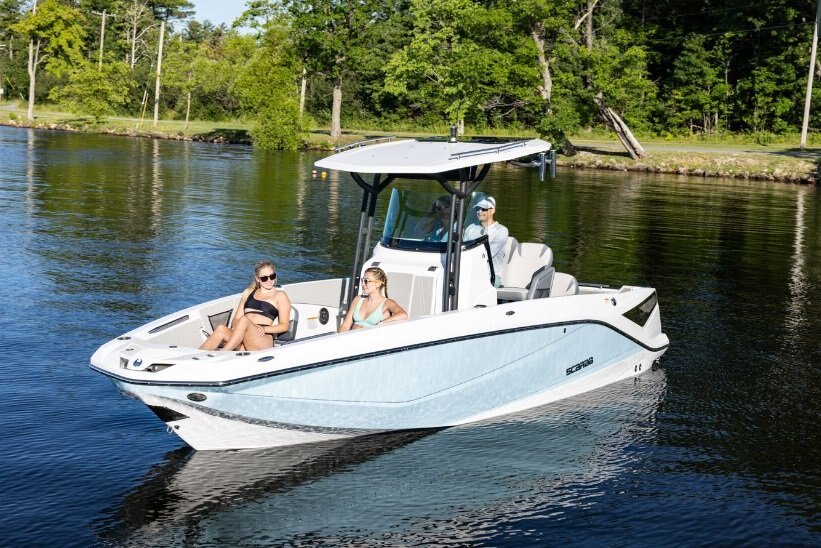 2026 Scarab 255 Open LX WAKE Black/Denim Blue