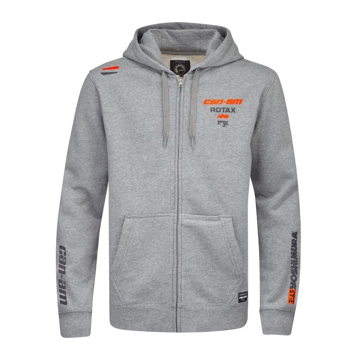 Axiom Zipped Hoodie / Heather Grey / 2XL