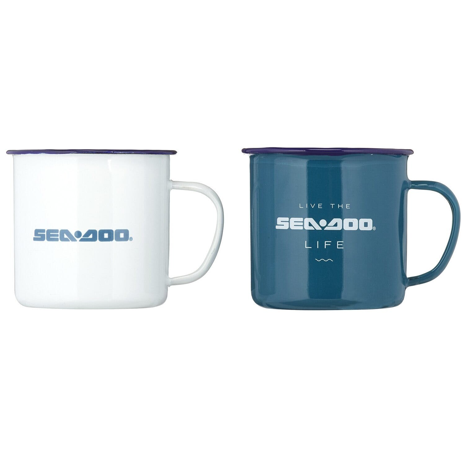 Set of two 18 oz Enamel Mugs