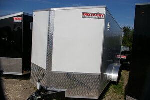 2023 7X16 CARGO TRAILER, 78, RAMP, STEEL, WHITE, 7000GVWR 