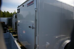 2023 7X16 CARGO TRAILER, 78, RAMP, STEEL, WHITE, 7000GVWR 